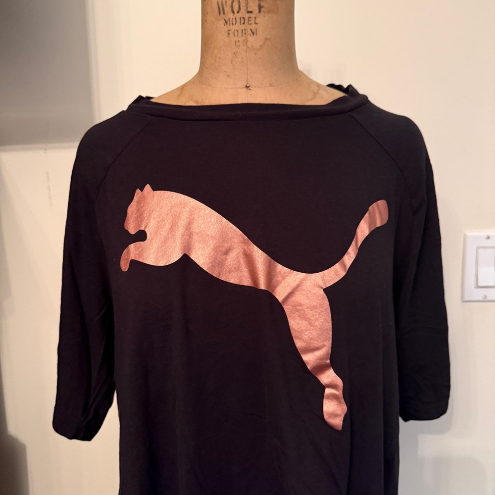 Puma Cropped Athletic T-Shirt Top - Picture 2 of 7